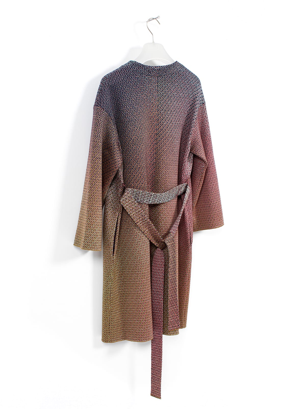 knitted Jacquard Coat_Halfmoon Caye back