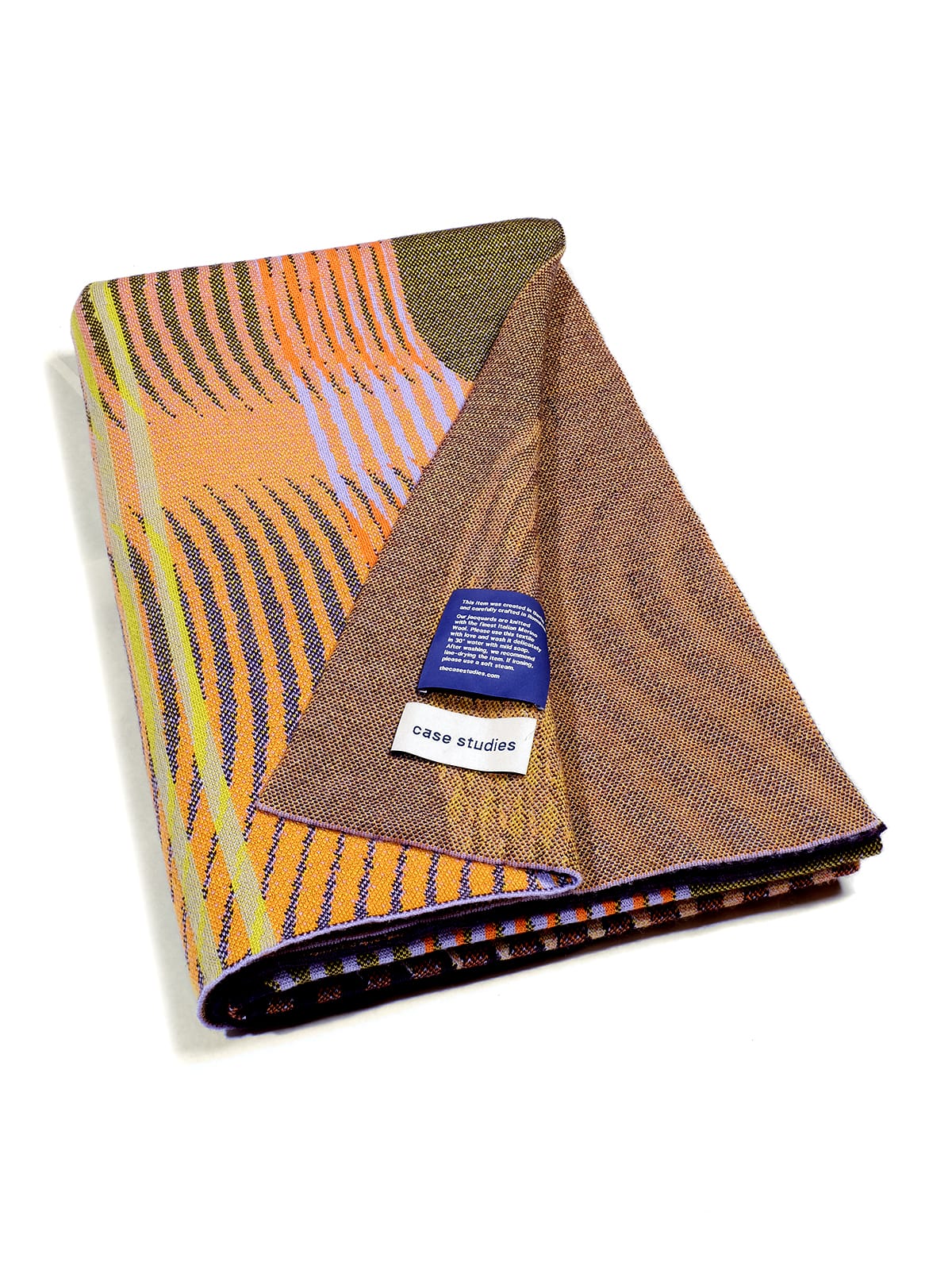 Knitted Blanket Musselshell - Merino Wool folded