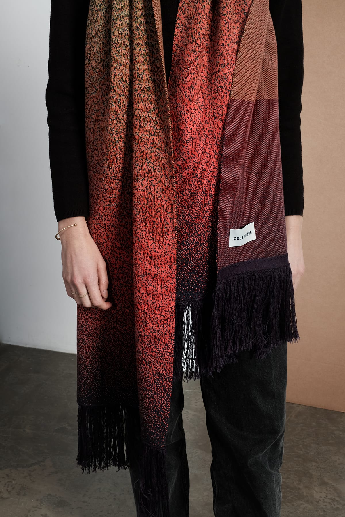 Knitted Scarf Rabat - Merino Wool details