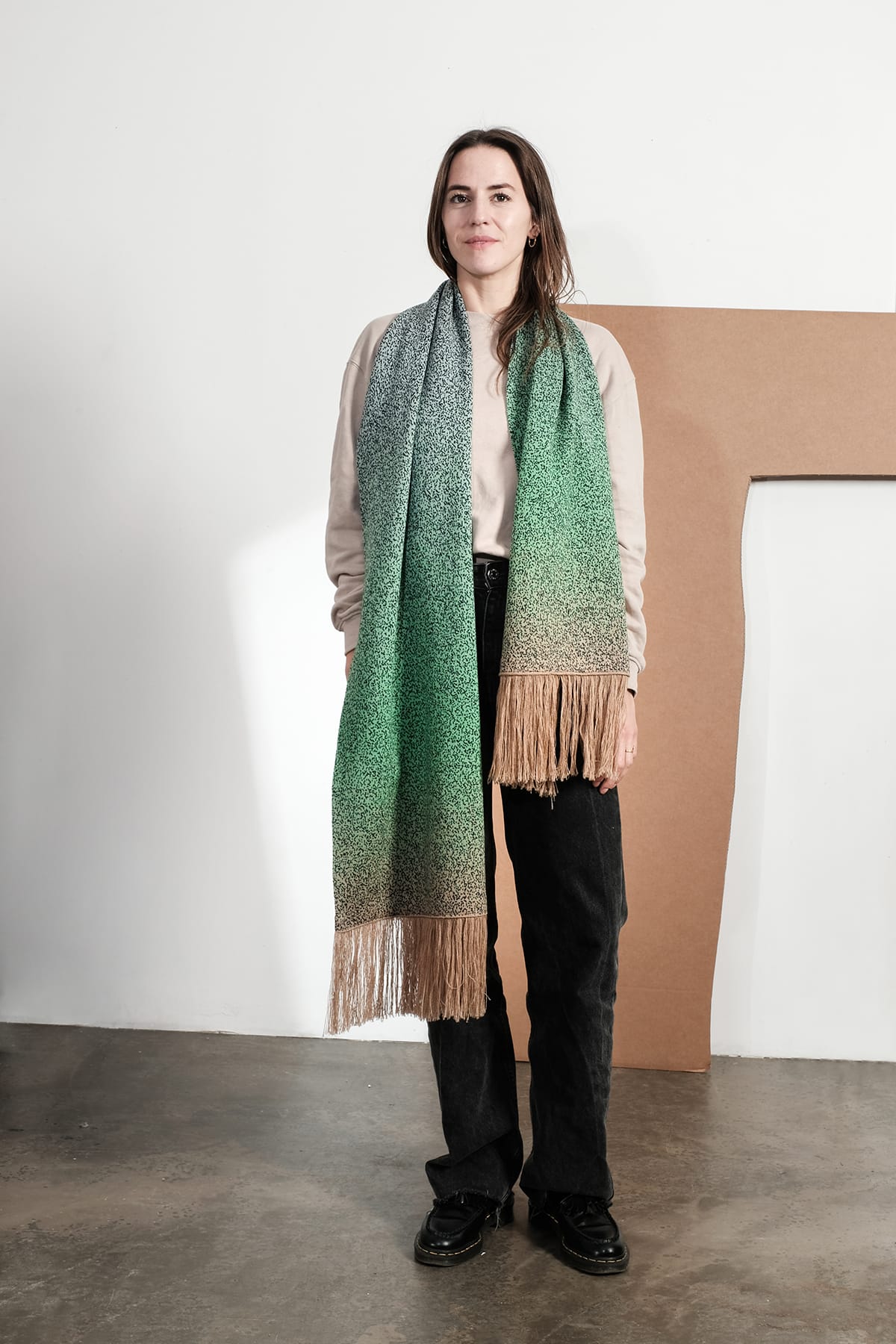 Knitted Scarf Rabat - Merino Wool details