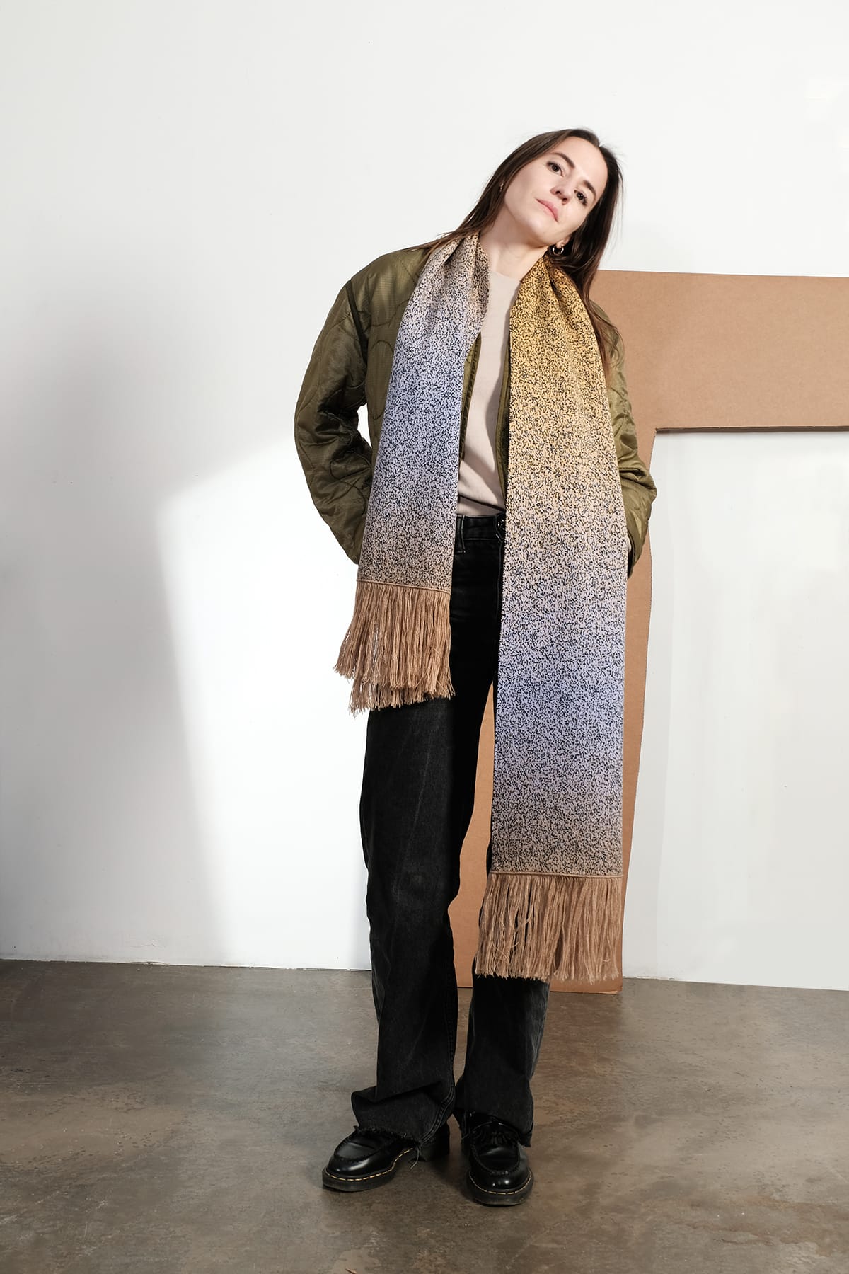 Knitted Scarf Rabat - Merino Wool details